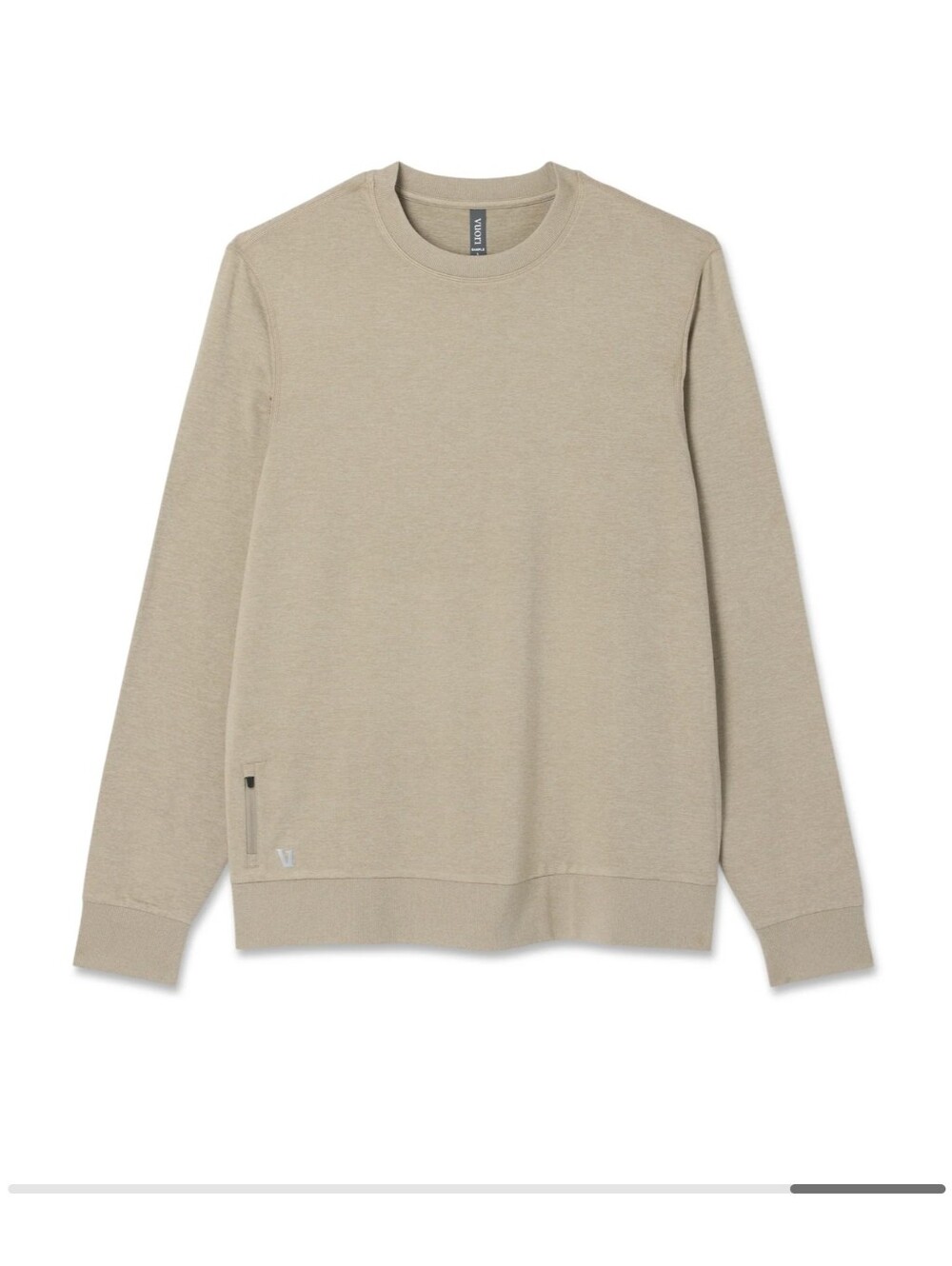 Vuori Ponto Performance Crew In Truffle Mens L